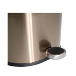 Lixeira 5L Redonda Champagne com Pedal 