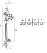 Puxador Duplo DF987 400MM - Antique