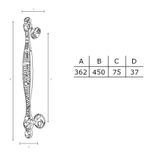 Puxador Duplo DF988 362MM - Antique