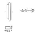 Puxador Duplo DF948 500MM Antique