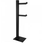 Papeleira De Chao Dupla Inox Linha Black
