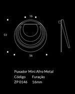 Puxador Afro Metal Mini - Inox Polido / Cromo