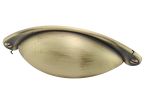 Puxador Concha Nuremberga 64MM  - Ouro Velho Escovado Fosco