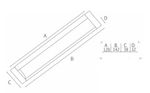 Puxador Concha Embutir Celleno IL155 128MM - Anodizado