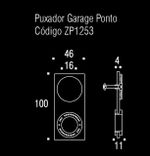 Puxador Ponto Garage - Vecchio Cobre/Couro Branco