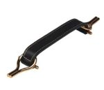 Puxador Horses 192MM Couro - Rose c/ Couro Preto