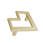 Puxador Ponto Corio 64MM - Dourado Fosco