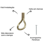 Puxador Horses Ponto - Gold Escovado