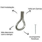 Puxador Horses Ponto - Níquel Escovado