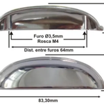 Puxador Concha Bari 64MM  - Cobre Velho Escovado