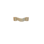 Puxador Couro Bege Claro c/ Fivela 128MM Gold Opaco