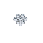Puxador Ponto Flor de Vidro Cromado 42MM