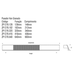 Puxador Ken Granado 416MM - Cromado