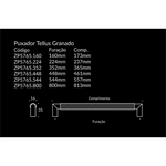 Puxador Tellus Granado Preto 352MM