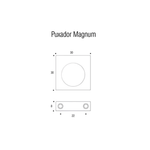 Puxador Magnum 22MM - Cromado