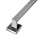 Puxador Bari Com Aplique Simples 300MM - Inox Polido c/ Cromo