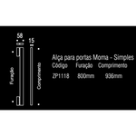 Puxador Simples Moma 800MM - Dourado Matte