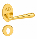 Conjunto Maçaneta MA101 Externa Imab 4000 Roseta O2 c/ 2 Gravação - Dourado PVD