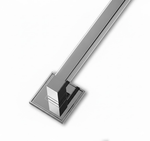 Puxador Ritz Com Aplique Duplo 400MM - Inox Polido c/ Cromo