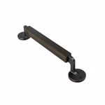 Puxador Manico Di Coltello Wood 160MM - Cromo Escovado/Preto