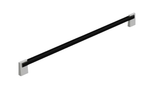 Puxador Tecno - Black 224MM Preto /Cromado