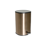 Lixeira 5L Redonda Champagne com Pedal 