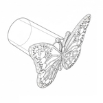 CABIDE BORBOLETA RED GOLD