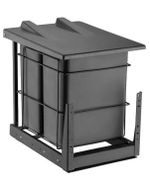Lixeira Dupla Deslizante Com Tampa L365 X A510 X P460MM 20L Preto Fosco