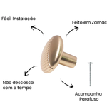 Puxador Ponto Laces - Dourado Fosco