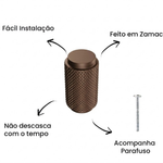 Puxador Ponto Granado IL1581 18X33 - Brown