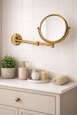 Espelho De Parede Redondo EF – L8 6520 - Gold