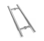 Puxador Duplo Tubular 1000MM 25DX100X80 - Inox Polido