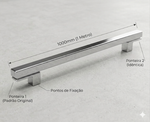 Puxador Living Simples 1000MM - Inox Polido