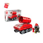 Bloco de Montar Caminhão Bombeiro Jato de Neve Mine City Keepplay