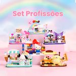 Bloco de Montar Set Restaurantes Personagens Hello Kitty e Amigos Keepplay (Kit C/ 6 Caixas)