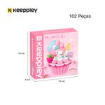 Bloco de montar Cupcake de Morango da My Melody Hello Kitty e Amigos Keepplay