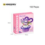 Bloco de montar Cupcake de Uva da Kuromi Hello Kitty e Amigos Keepplay