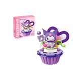 Bloco de montar Cupcake de Uva da Kuromi Hello Kitty e Amigos Keepplay