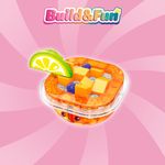Bloco de Montar Pudim de Frutas Build & Fun Comidinhas Keepplay