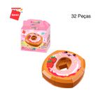 Bloco de Montar Donut de Morango Build & Fun Comidinhas Keepplay