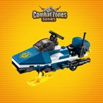 Bloco de Montar Moto Para Neve Polícial Combat Zones Keepplay