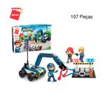 Bloco de Montar Set Polícial Mine City Keepplay