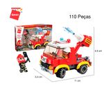 Bloco de Montar Set Brigada de Incêndio Mine City Keepplay
