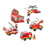 Bloco de Montar Set Brigada de Incêndio Mine City Keepplay