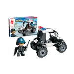 Bloco de Montar Carro Off-Road da Polícia Mine City Keepplay