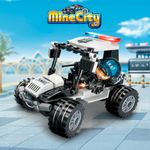 Bloco de Montar Carro Off-Road da Polícia Mine City Keepplay