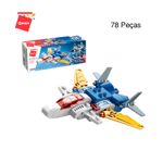Bloco de Montar Super Avião Trans Collector Transporte Rápido Polícial Keepplay