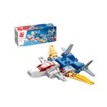 Bloco de Montar Super Avião Trans Collector Transporte Rápido Polícial Keepplay