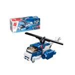 Bloco de Montar Helicóptero Trans Collector Transporte Rápido Polícial Keepplay