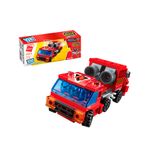 Bloco de Montar Caminhão Bombeiro Anti Fumaça Trans Collector 6 formam 1 Keepplay